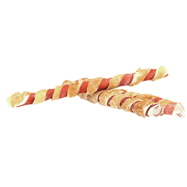 Pets Unlimited Tricolor Chewy Stick with Chicken Large Dog Treats 3pcs -